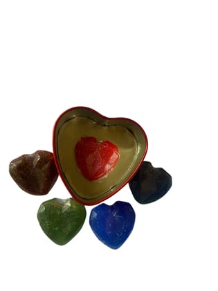 Heart-Shaped Mini Soaps in Elegant Red Tin Box