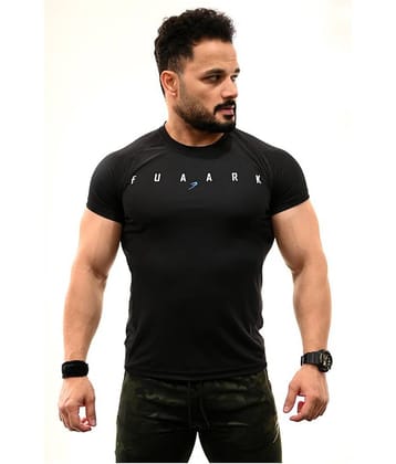 Fuaark - Black Polyester Regular Fit Men's Compression T-Shirt ( Pack of 1 )