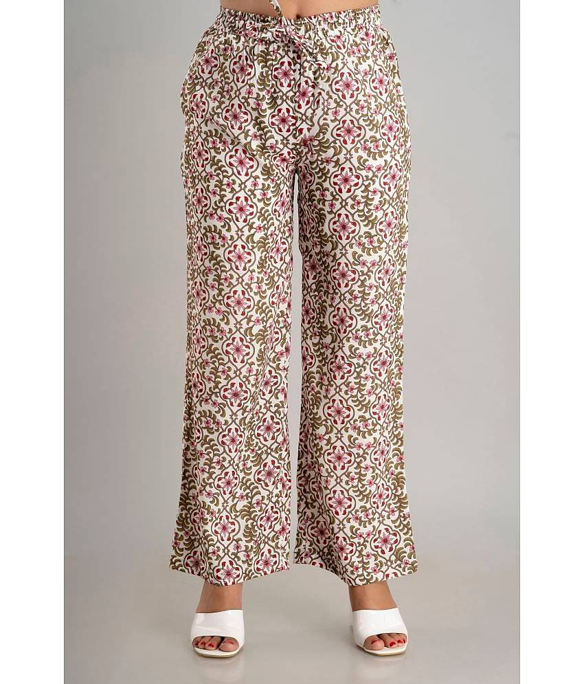 MAUKA - Multicolor Rayon Straight Women's Palazzos ( Pack of 1 )