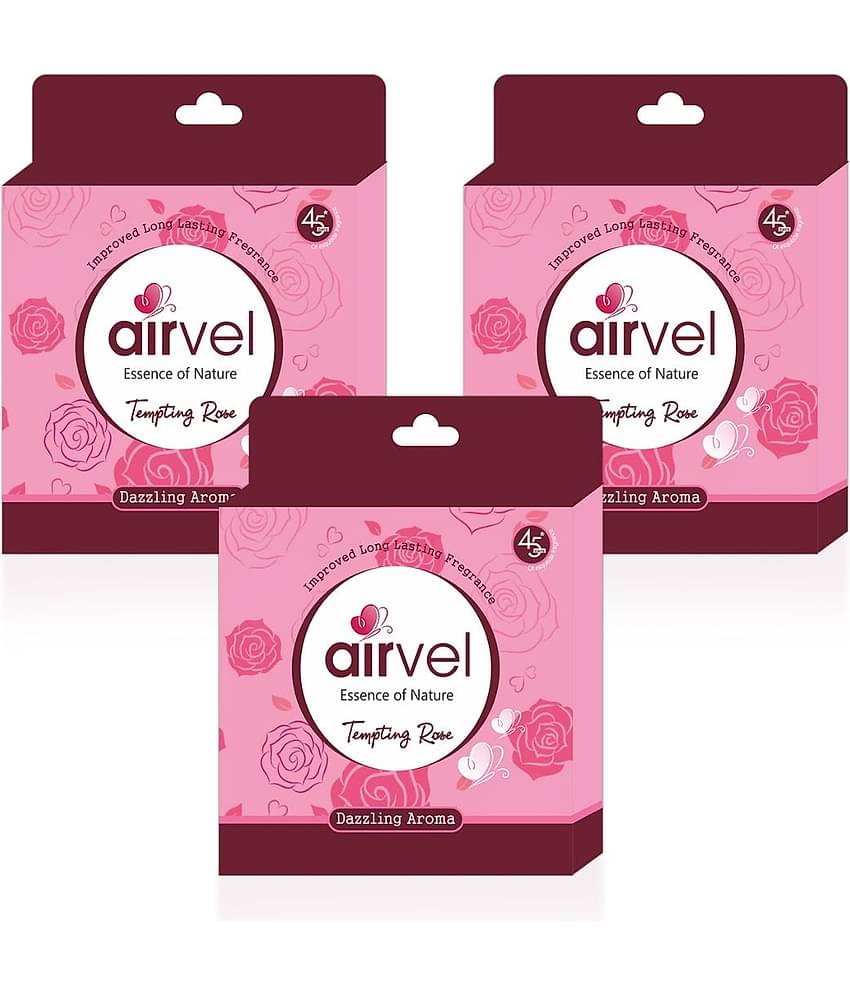 Airvel Bathroom Air Freshener Blocks Rose Fragrance for Home & Office Use 75g ( Pack of 3 )