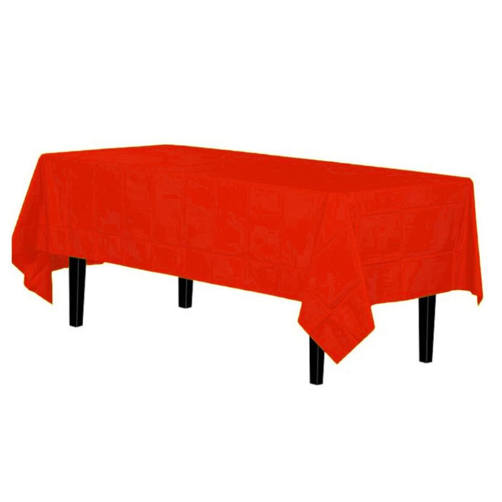 Red Vinyl Table Cover for Party Decor -  54X108 - 1PC - Party and Festive Needs | Buy online on ZillyBuy