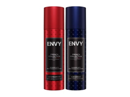 Envy Pack of 2 Deos For Men (Leonardo + George) - 120ml Each