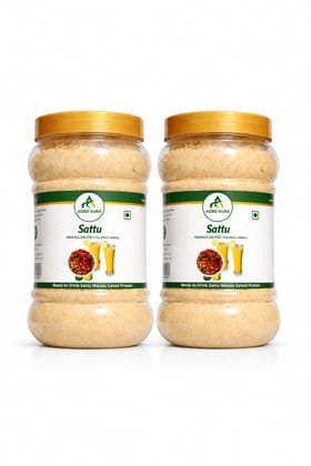 Agro Aura Sattu Masala Salted Powder, Ready to Drink Premix, Rich in Protein, Low Glycemic Index, Pack of 2