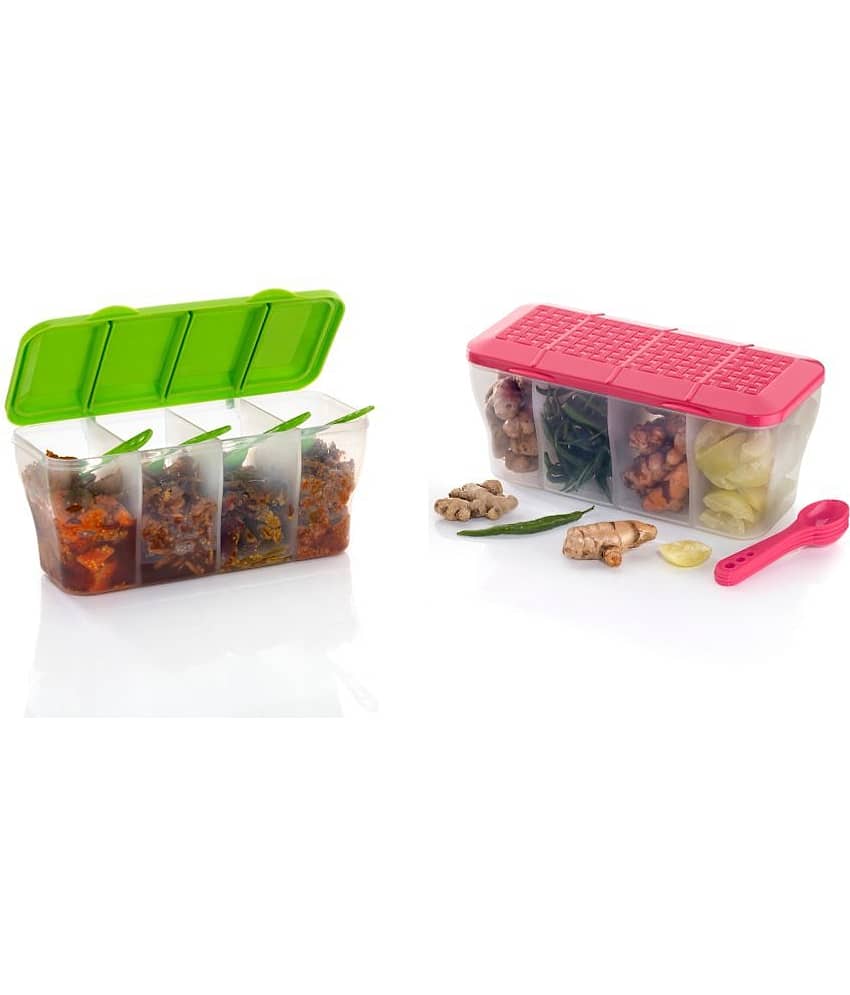 OFFYX - Pickle Container Set PET Multicolor Spice Container ( Set of 2 )