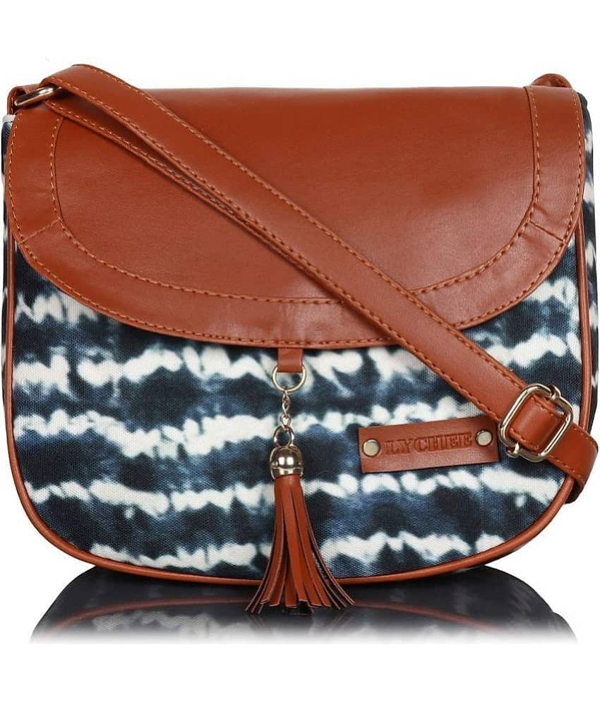 SAKWOODS Sling Bag Canvas Set of 1 ( Blue )