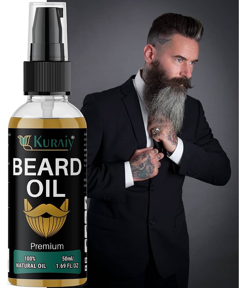 Kuraiy Best Natural Growth Beard Oil Grow Beard Thicker & More Full Thicken Hair Beard Oil