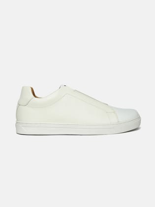 ZS II - WHITE - White Low-Top Leather Slip-Ons-6