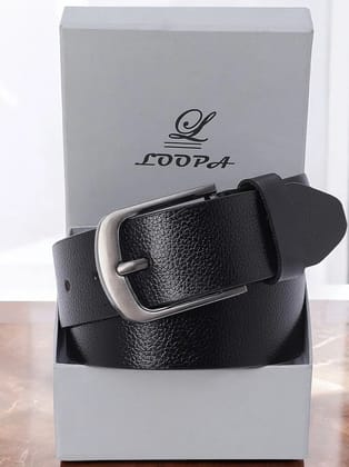Loopa - Black 100% Leather Mens Formal Belt ( Pack of 1 ) - None
