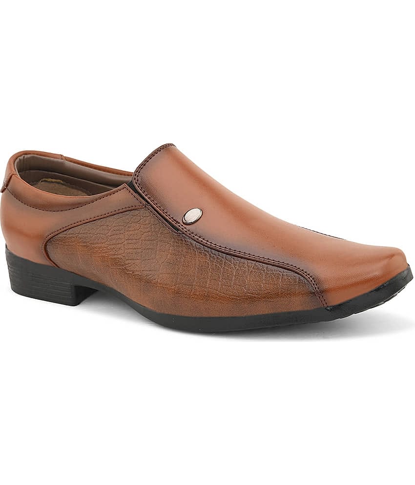 Sir Corbett Tan Men's Slip On Formal Shoes