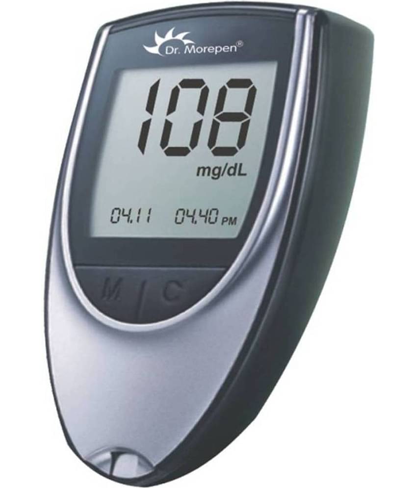 Dr. Morepen BG-03 Blood Glucose Glucometer - Black & Grey