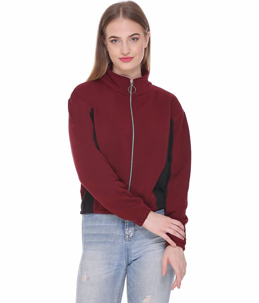 RF RAVES Fleece Peach Zippered Sweatshirt