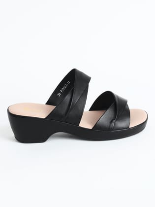Muse Small Heel Slip-Ons-37 / Black