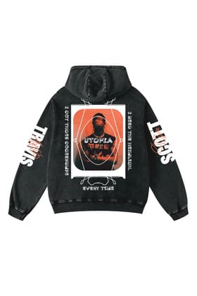 Goosebumps- Travis Scott Designed Oversized Hoodie-S / Vintage Black