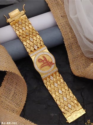 Classical Maa Logo KaJu katri design men's fashion diamond bracelet BR-102-8 Inch