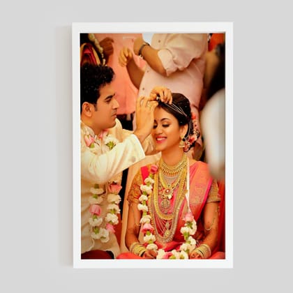 NOKKES Polymer Personalized, Customized Gift Best Friends Reel Photo gift for Friends, BFF with Frame, Birthday Gift,Anniversary Gift Wall (Black, 1 Photo(s), 5X7 Inch) (5X7 Inch, White)