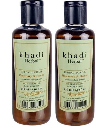 Khadi Herbal Rosemary & Henna Hair Oil 420 ml Pack of 2