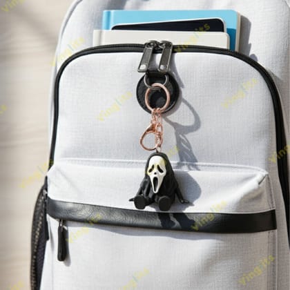 Vinglits Fantasy Shelf 3D Printed Keychains – Articulated Animal Toys, Pocket-Friendly Keyrings, Stress Relief Desk Toys for Kids & Adults, Collectible Accessories (Ghost - Boogie, Medium)