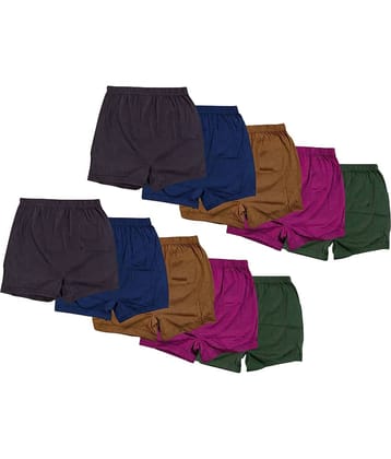 Drako Pack of 10 Cotton Bloomers For Girls ( Multicolor )