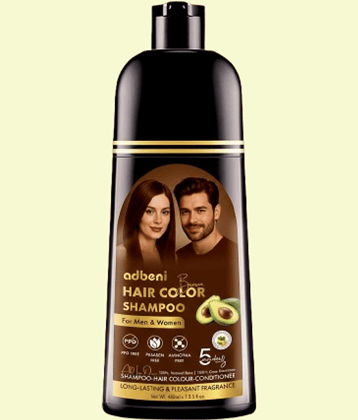 Adbeni Hair Color Shampoo Paraben Free Temporary Hair Color 400 mL Brown