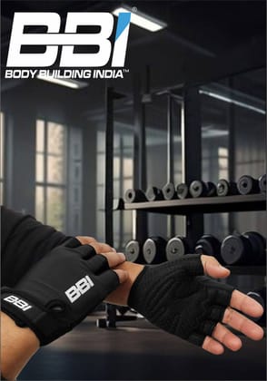 Body Building India BBI Fitness Pro Gloves-Black