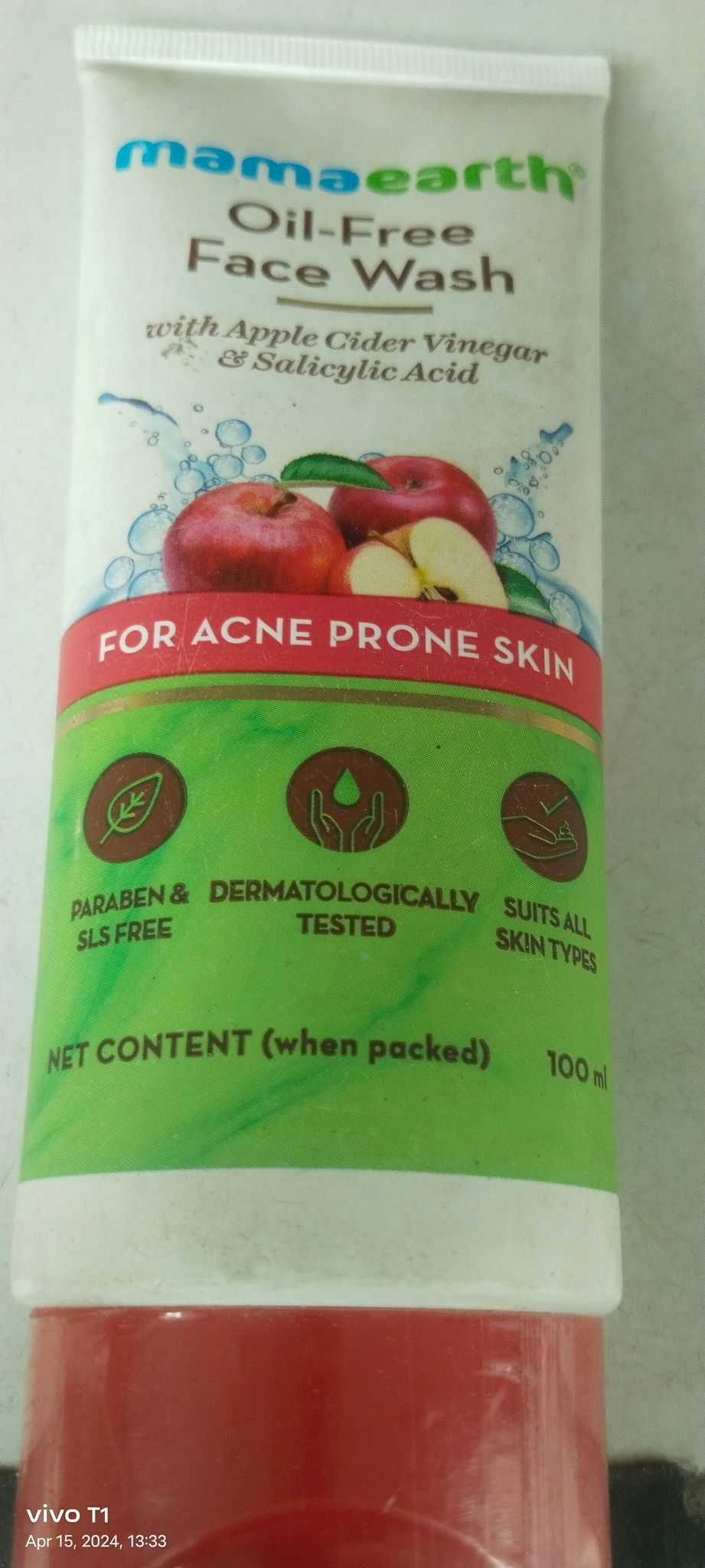 Mamaearth Oil-free Face wash With apple cider vinegar Salicylic acid 