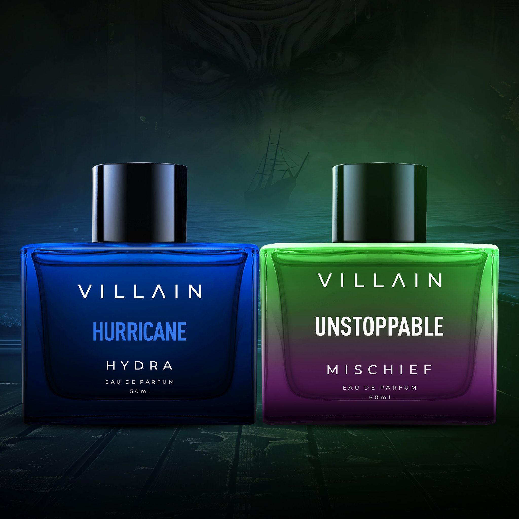 VILLAIN Fierce Pair Eau De Perfum 50 ml Pack of 2 VILLAIN Fierce Pair Eau De Perfum 50 ml Pack of 2 - Default Title