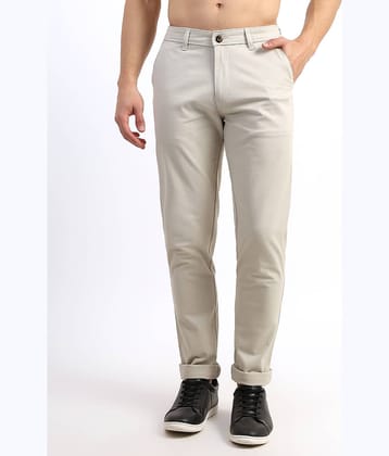 plounge Slim Flat Men's Chinos - Cream ( Pack of 1 )