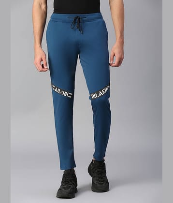 HJ HASASI - Blue Cotton Blend Men's Trackpants ( Pack of 1 )