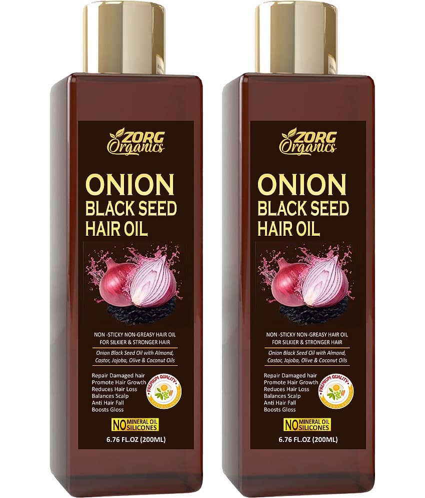 Zorg Organics Onion Black Seed Hair Oil 400 mL Pack of 2