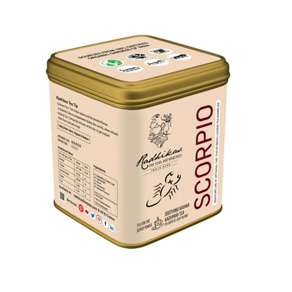 Scorpio Kashmiri Kahwa Tea - Warming Kahwa Blend for Strength & Passion (50 gm - Makes 40 Cups of Tea) by M/S RADHIKAS FINE TEAS AND WHATNOTS