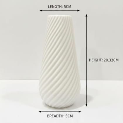 Home Décor Plastic Decorative Flower Vase for Home Office Decor Flower Pot for Living Room Pack of 1 (Note-Flowers