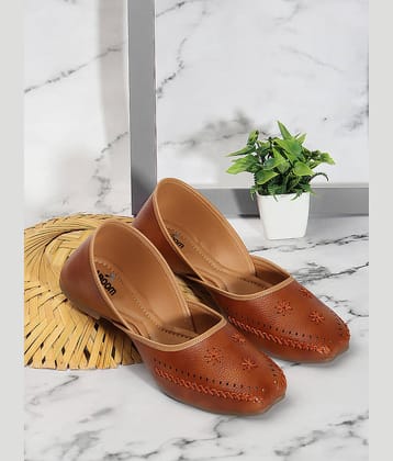 Aroom Brown Women's Ethnic Ballerinas