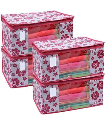 Non-Woven Saree Cover / Cloth Storage & Organizer with Transparent Window (Pack of 6)