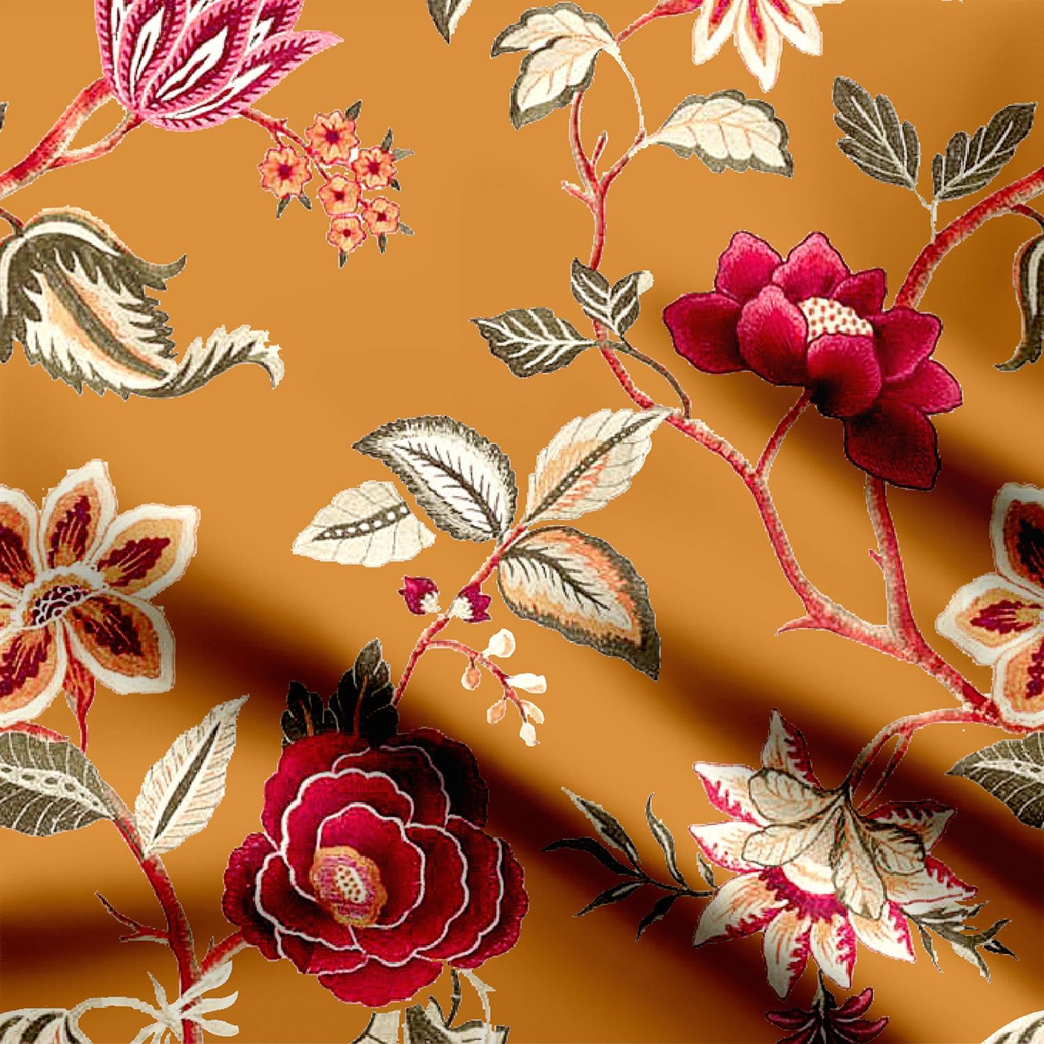 Kalamkari Pattern Design Print Fabric-Cotton