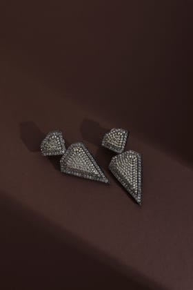 Vicenta Champagne Zirconia Dangler Earrings-Zirconia