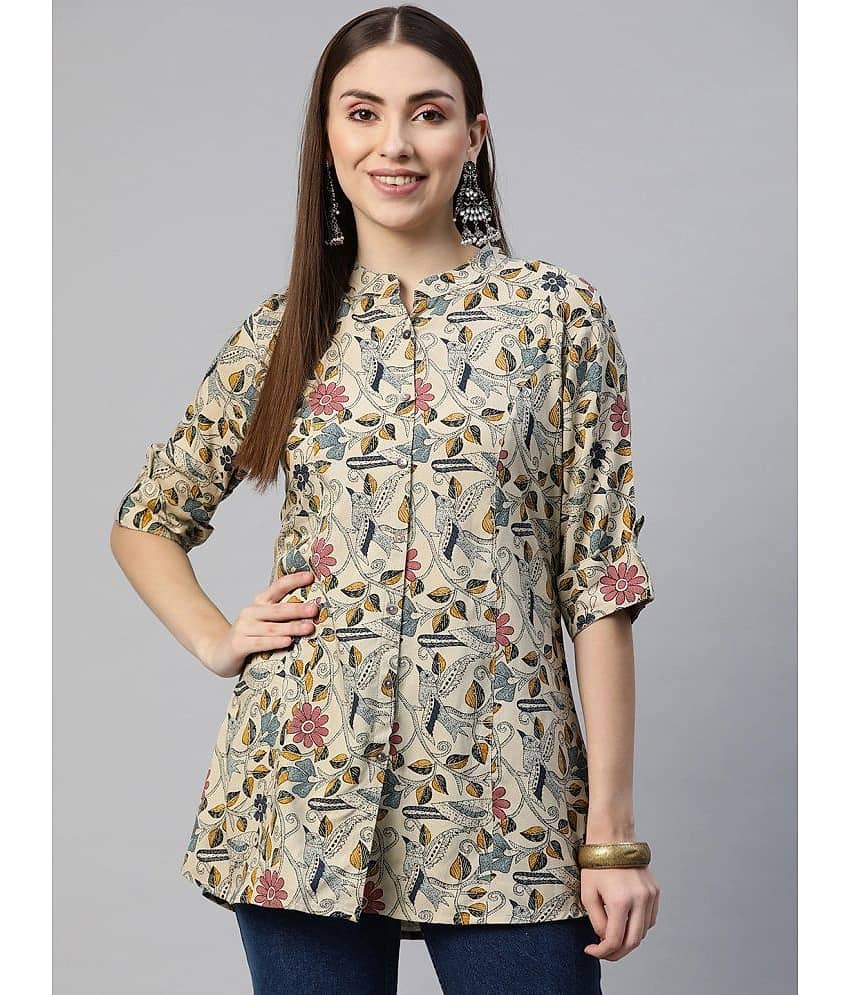 Divena Women's Rayon Tunic ( Beige )