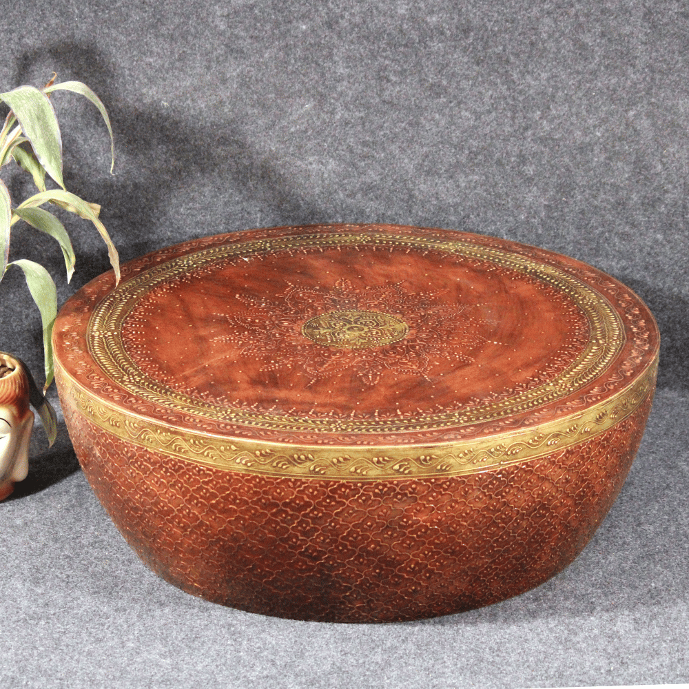 Wooden Copper Painted Central Coffee Table