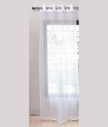 Tanishka Fabs Others Semi-Transparent Eyelet Window Curtain 5 ft Single -Maroon