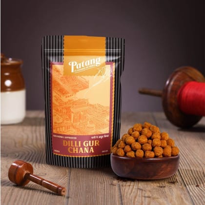 Patang Dilli Gur Chana (150g) | Jaggery Coated Roasted Chickpeas | Nutritious Sweet Snack