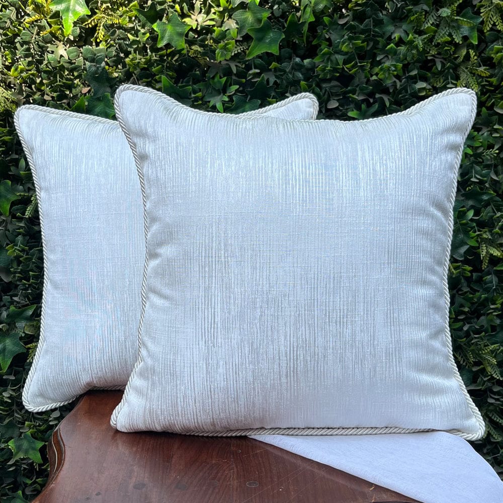 Minsk Cushion Covers - Pack of 2-White / 16inchx16inch