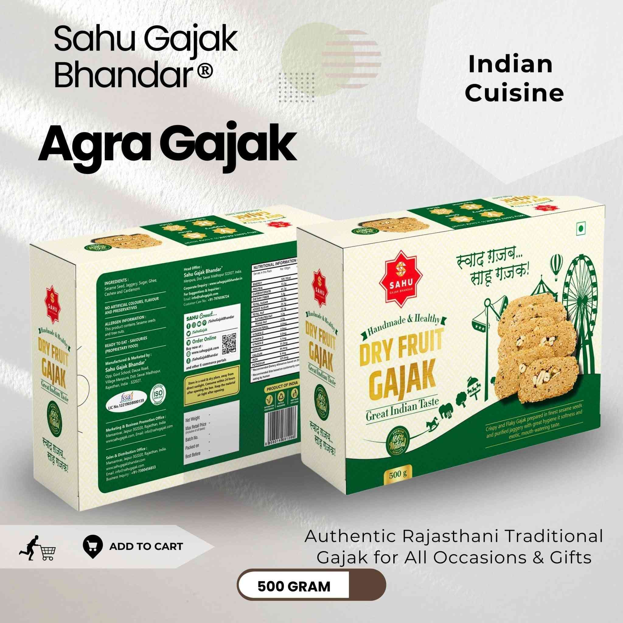 Gud Agra Gajak 500 Gram