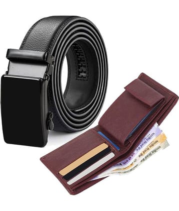 Loopa - PU Men's Belts Wallets Set ( Pack of 2 )