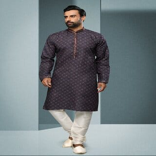 Raivat Ethnic Blue Colour Cotton Digital Print Kurta Pajama 1590