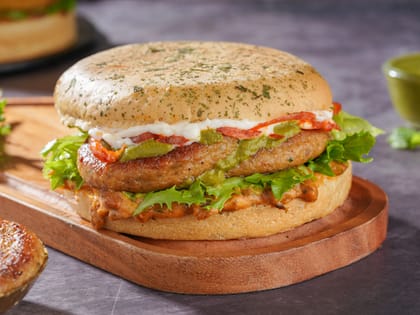 Chicken Galouti Kulcha Burger