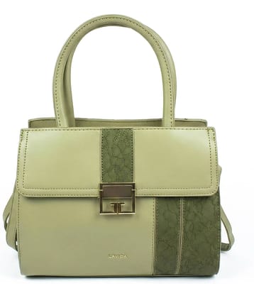 Ajanta Handheld Bag Faux Leather Set of 1 ( Green )