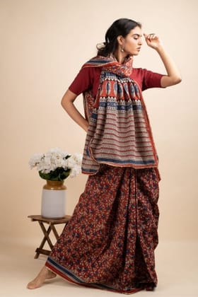 Frozen Flower Saree