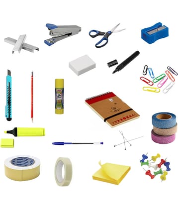 IDYD Art & Craft Set, Stationery Essentials Set for Office and School Project, 19 Pieces Kit