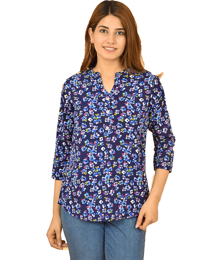 QuaClo Women's Crepe Regular Top ( Multicolor )