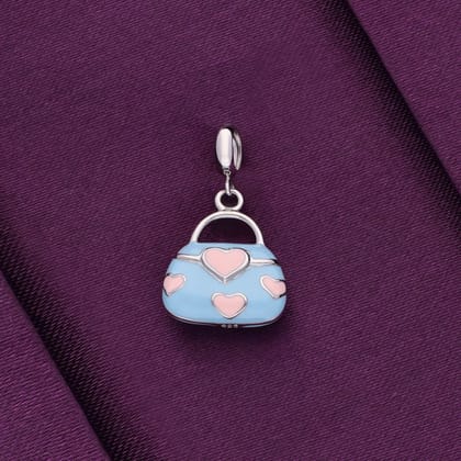 Sterling Handbag Blue Silver Charm Pendant-None / Silver