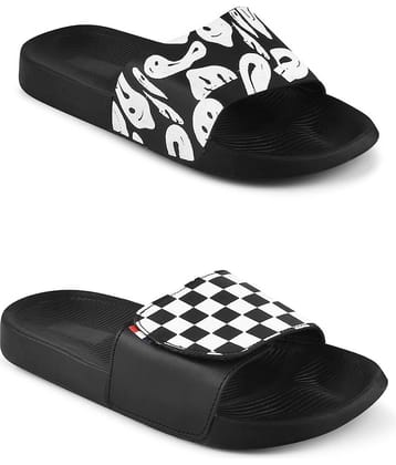 PERY PAO Black Men's Slide Flip Flop